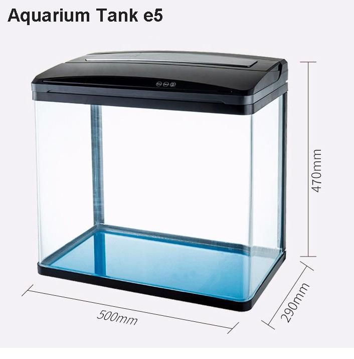 15-Gallon Aquarium Kit with Time Water Temperature Shown on Cover