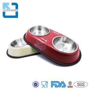 Skidproof Dog Feeders Cat Bowls Puppy Stainless Steel Pet Bowl