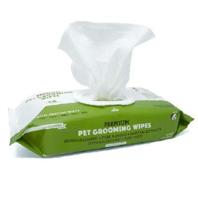 Biokleen Eco Friendly Pet Ear Teeth Cleaner Finger Soft Organic Wet Tissue Non-Woven Fabric Unscented Pet Wet Wipes