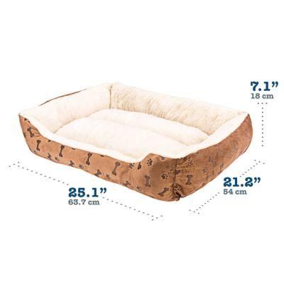 Easy Cleaning with Smooth Fabric Dog Bed