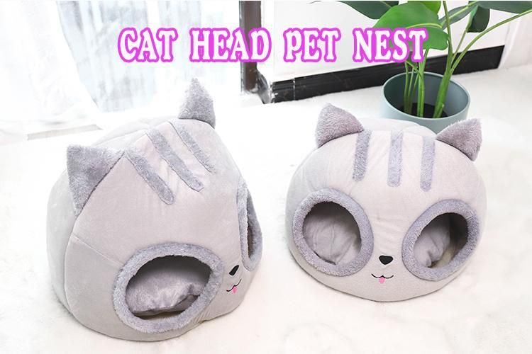 Removable Cat Bed House Semi-Enclosed Pet Dog Cat Nest Kennel Deep Sleep Pad Pet House for Small Dog and Cats Pet Products Pet Bed