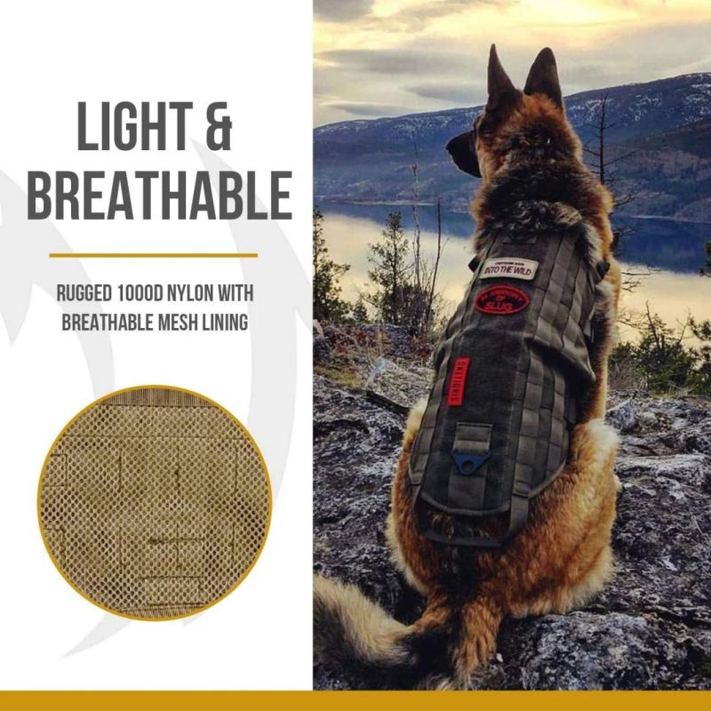 Tactical Dog Training Vest Harness with Mesh Padding