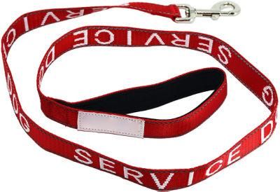 More Than 10 Colors Customized Durable Nylon No-Pull Service Dog Leash-Red Color