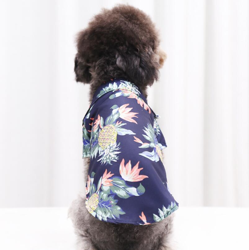 Hawaiian Dog Shirts Aloha Dog Shirt Pet Summer Cool Summer Flower T-Shirt