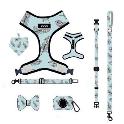 Fashion Style Personalize Pattern Dog Harness Leash Set Pet Accessories