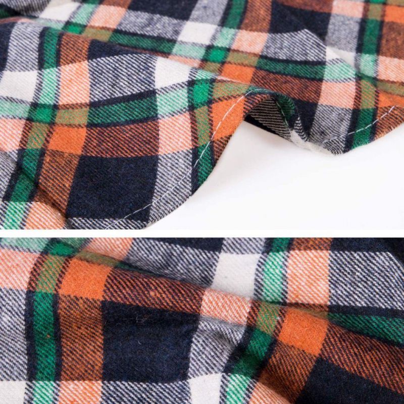 Washable Reversible Triangle Bibs Scarf, Plaid Painting Kerchief