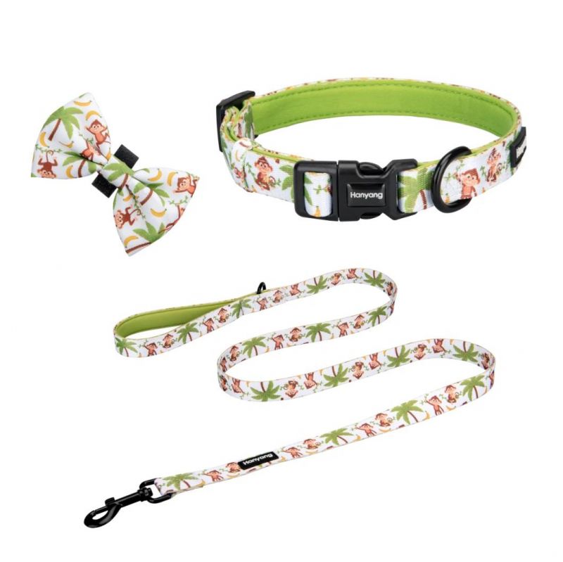 Custom Print Dog Bowtie Collar for Small Medium Large Dogs