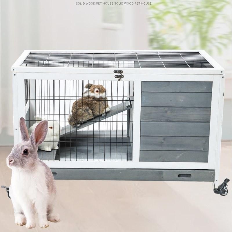 Multifunctional Poultry Breeding House Simple Solid Wood Rabbit Cage