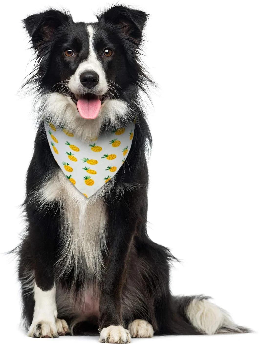 Dog Bandana Flamingo Triangle Pet Bibs Reversible Dog Scarf Adjustable Washable Pet Kerchief