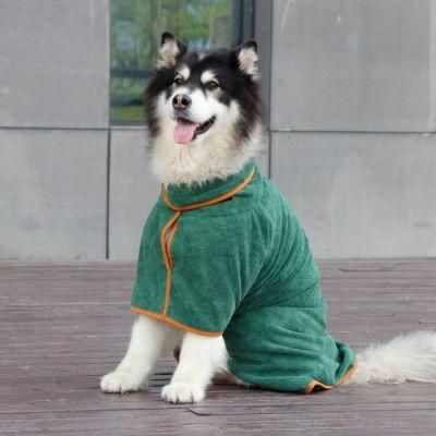 Super Absorbent Fast Dry Pet Product Adjustable Dog Bathrobe