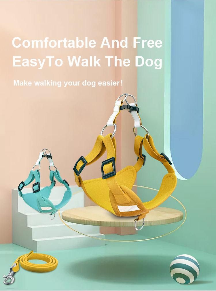Top Seller Design 3 in 1 Reversible Dog Harness Polyester Custom Adjustable Collar Leash Harness Set