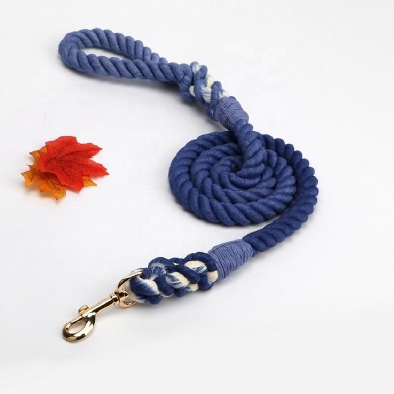 Soft and Comfortable Handmade Cotton Dog Leash with Bright Colors