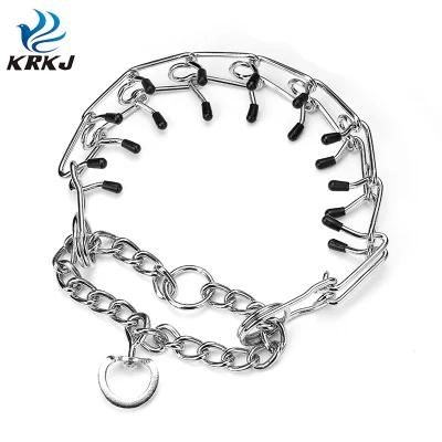 Multilayer Plating Anti-Corrosion Big Dog Training Iron Metal Choke Chain Collar with Spikes