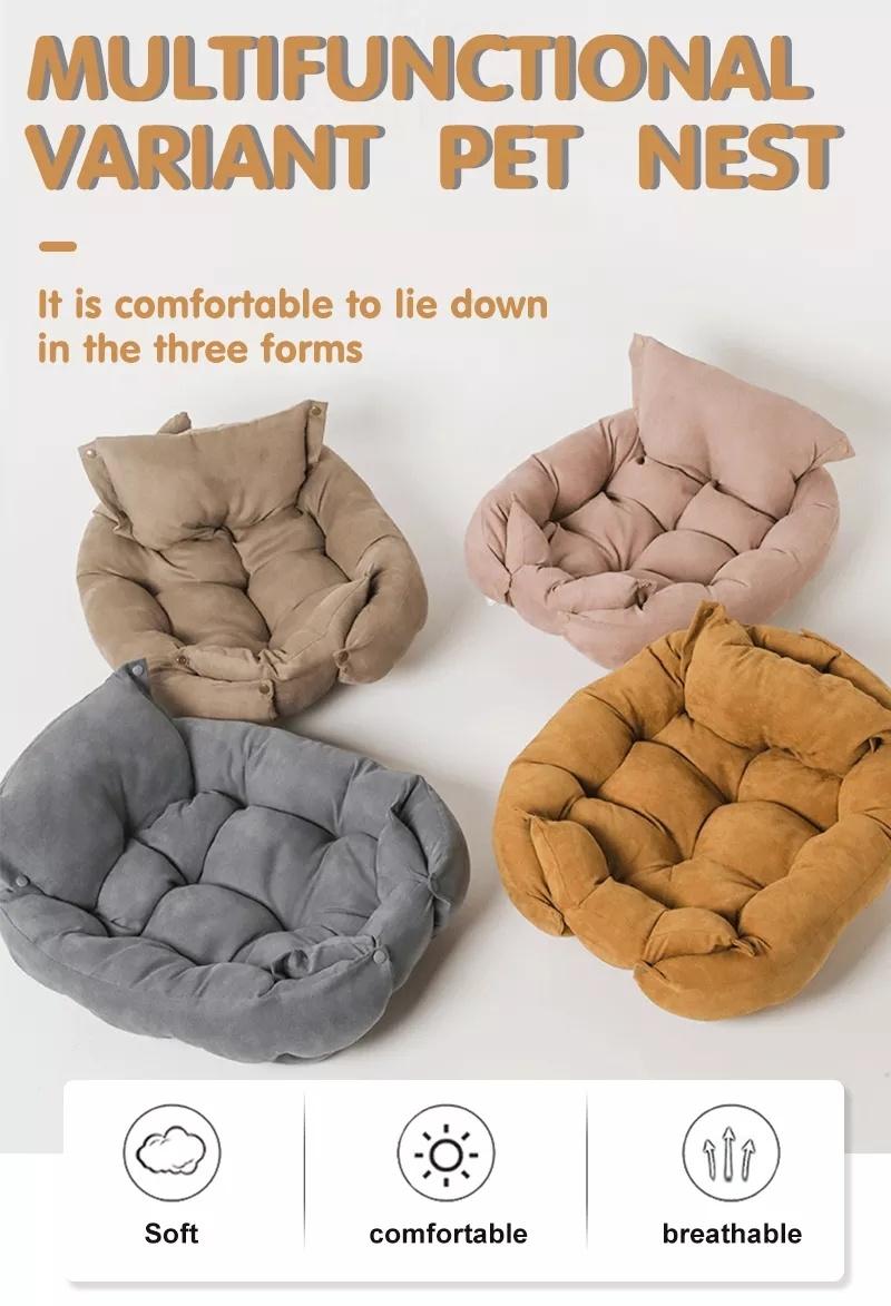 Wholesale Multi-Colors Dog Bed Sofa Pet Bed for Dog Cat Soft Pet Sofa Rectangle Pet Dog Bed