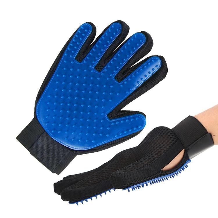 Massage Cleaning Deshedding Brush Cat Gentle Dog Grooming Glove, Bathing Pet Hair Remover Glove