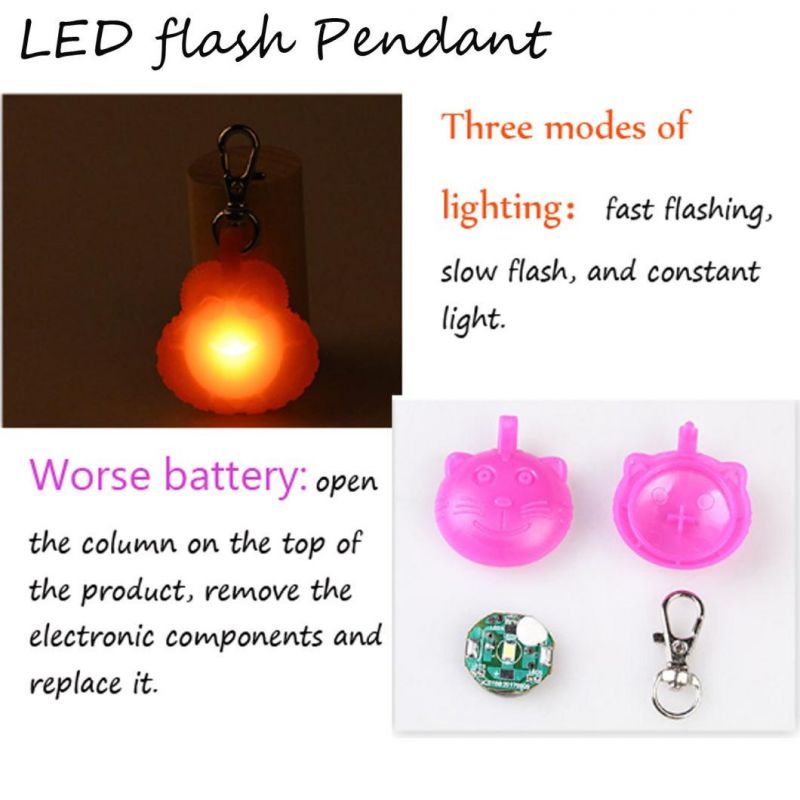 LED Glow Pet Pendant Light up Cartoon Pendant, Night Walkpet Pendant Ornaments