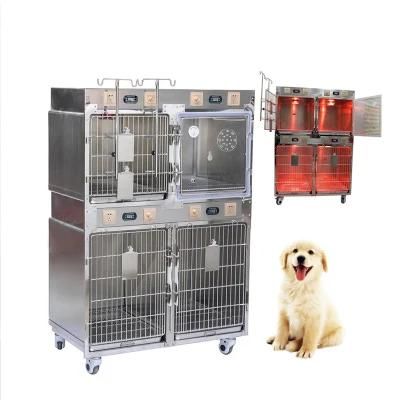 Vet Pet Veterinary Clinic Hospital Medical Equipment Stainless Steel ICU Unit Cage