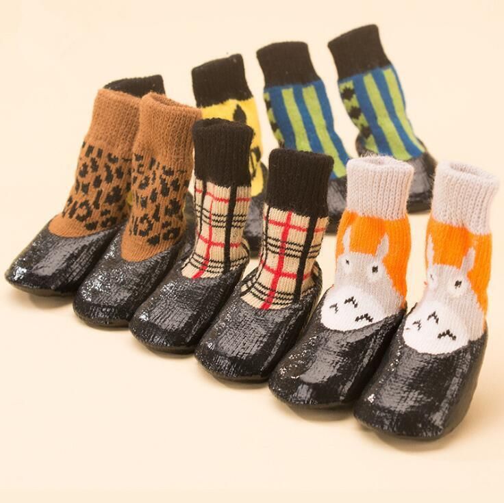 Outdoor Dog Socks Printing Pet Socks Waterproof Dog Socks