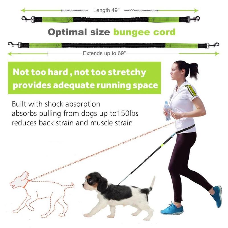 Adjustable Waist Belt Dog Leash for All Pets