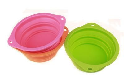 Food Grade Silicone BPA Free Foldable Expandable Cup Dish for Pet Cat Food Water Feeding Portable Travel Bowlpet Accessories/Pet Supply