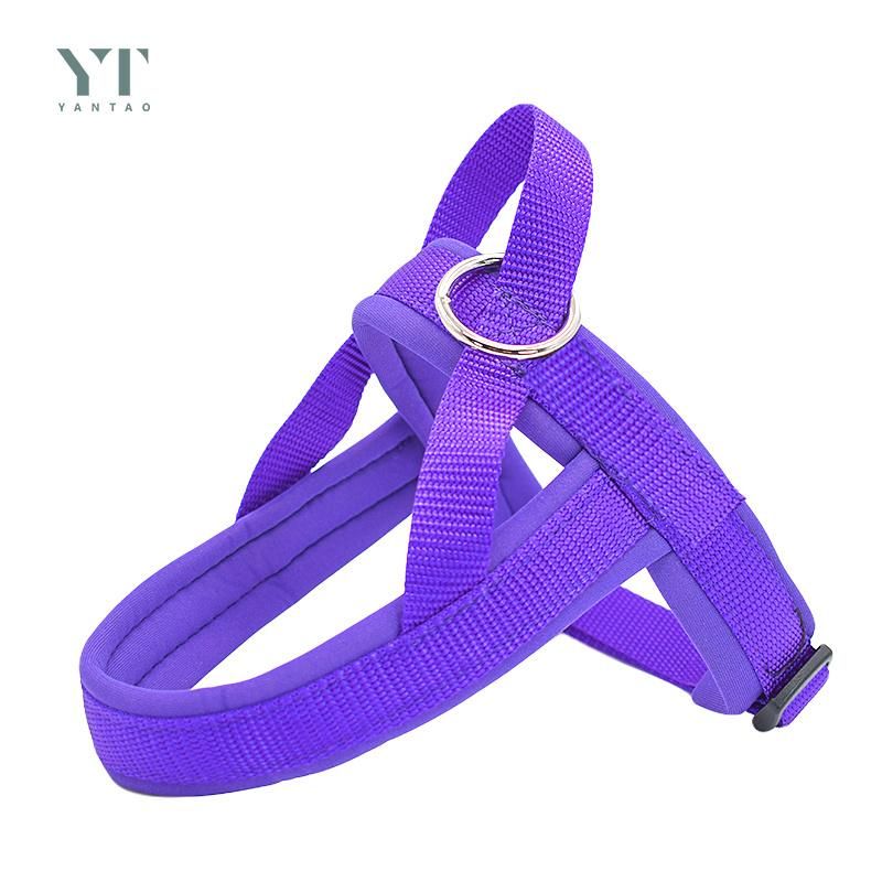 Custom High Quality Reflective Nylon Soft Pink Neoprene Padded Quick Fit Dog Harness for Walking