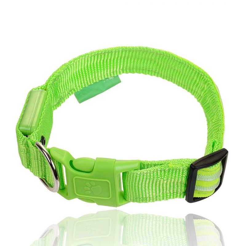 LED Dog Collar USB Rechargeable - Available in 6 Colors & 6 Sizes - Makes Your Dog Visible, Safe & Seen