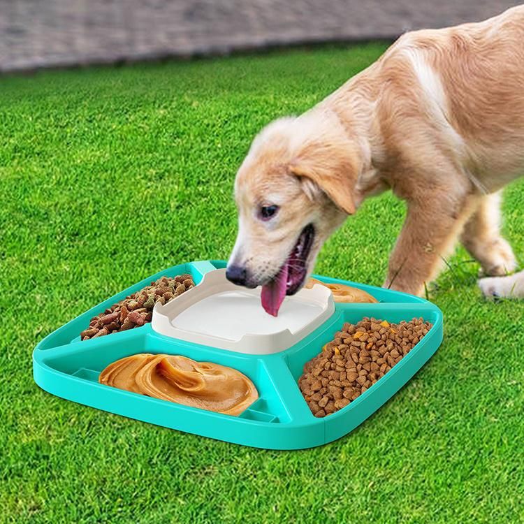 Wholesale Plastic Dog Slow Eating Tableware Feeder Dog Bowl Automatic Cat Food Feeders