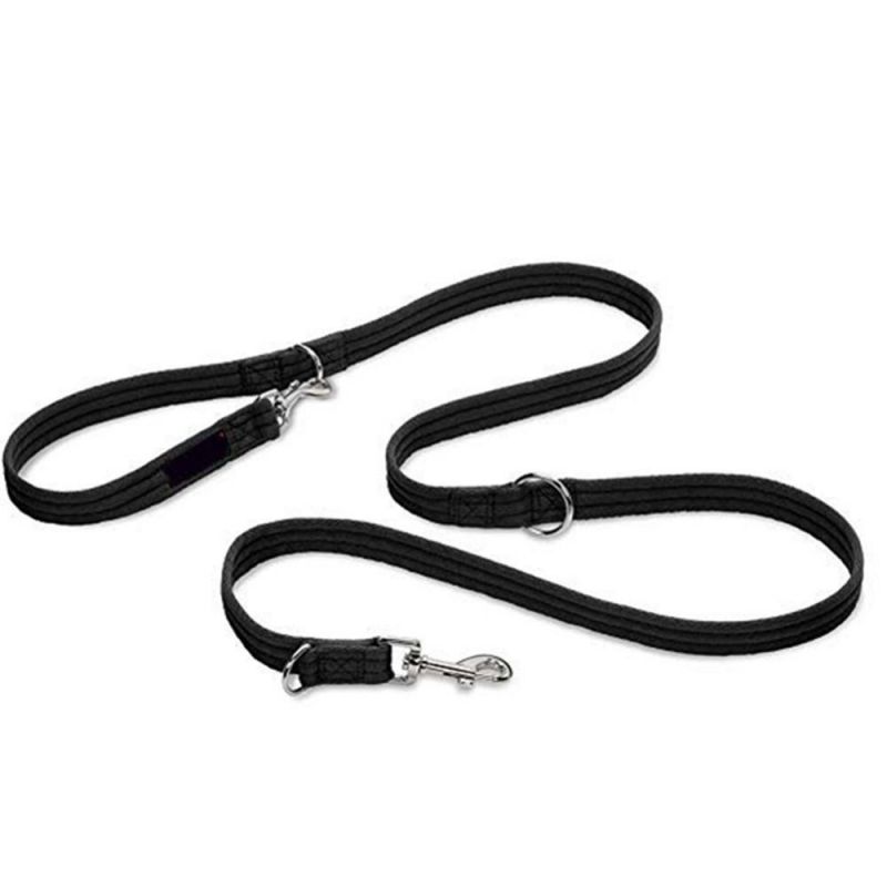 Training Lead Dog Lead Heavy Duty No Pull Dog Leash Training Agility Lead for Training, Play, Walking, Camping or Backyard Multifunction Double Clip 2 Triggers