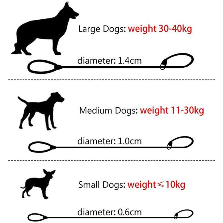 Eco Friendly Durable Nylon Rope Dog Leash Climbing Dog Walking Strong Rope Lead for Large Medium Small Dogs