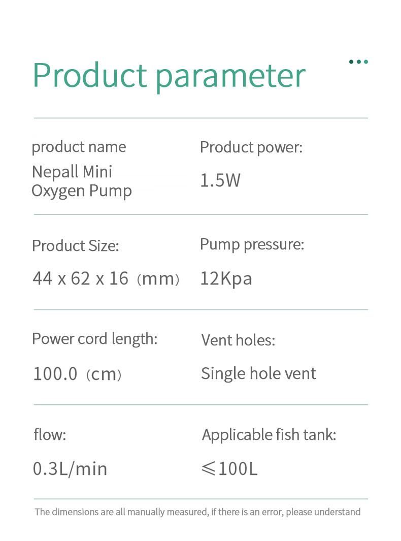 Yee Noiseless Oxygen Pump for Fish Tank Aquarium Aeration Pump