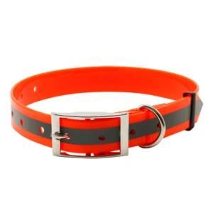 Reflective TPU Coated Nylon Choker Dog Pet Collars Necklace for Dog No Pull Walking Running