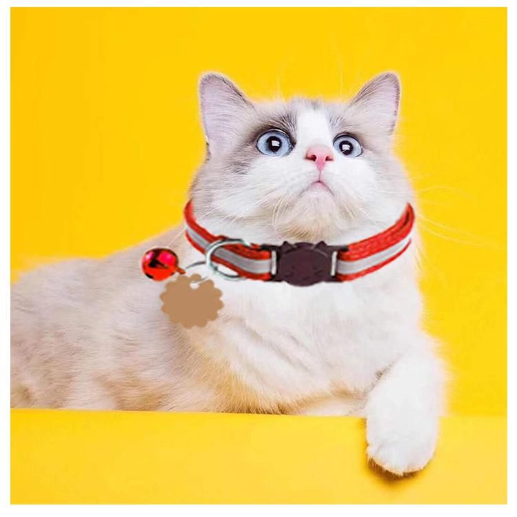 Adjustable Nylon Reflective Cat Dog Collar with Bell