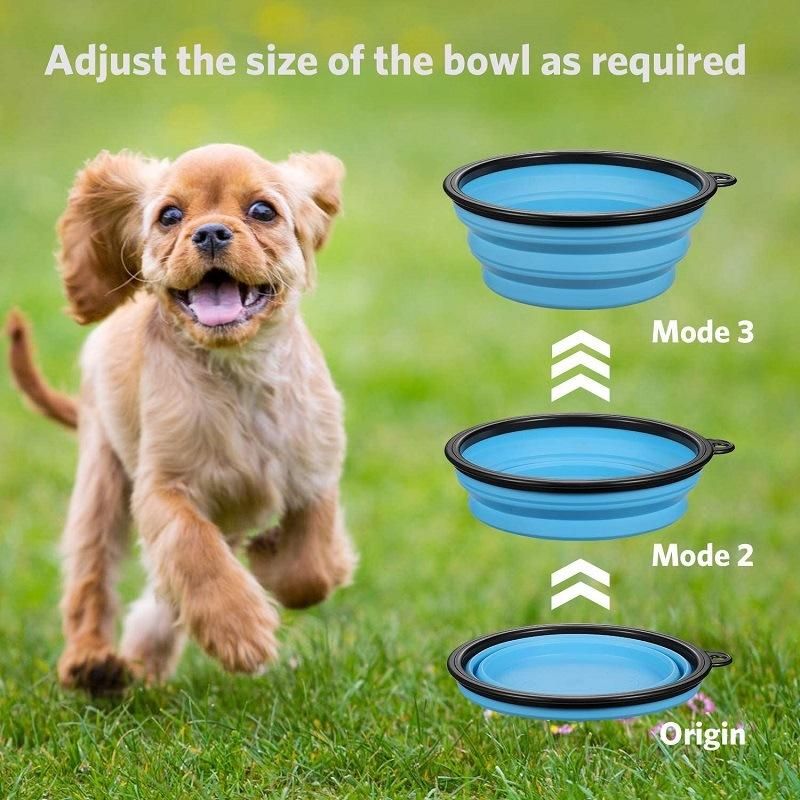 Foldable Silicone Pet Water Collapsible Portable Dog Bowl