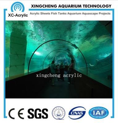 Customized Large Transparent UV PMMA Tunnel Oceanarium Projcet