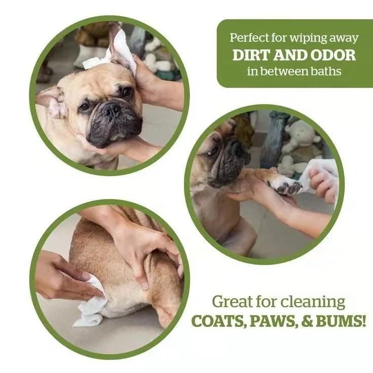 30PCS Hypoallergenic Customized Fragrance Pet Cleaning Wet Wipes Grooming Products