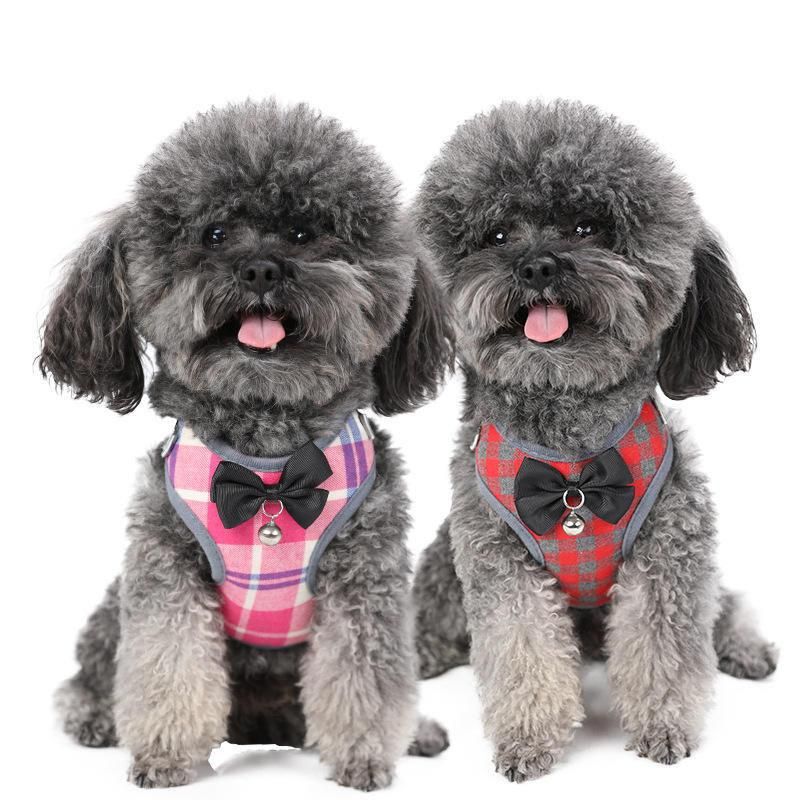 Cheap Lovable Medium Large, Pet Bowknot Design Nylon Mesh Dog Harness//