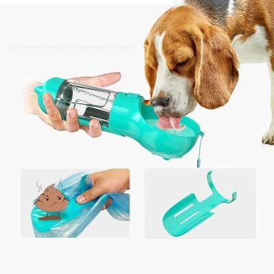 Portable Dog Water Bottle Food Three-in-One Pet Travel Feeder Dog Travel Water Bottle Custom Logo/Plastic/Wholesale