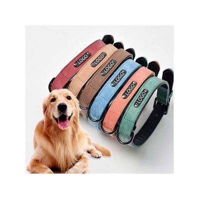 2022 New Arrival Collar Pet De Cuero Green Coffee Color Cat Dog Pet Collar Leash