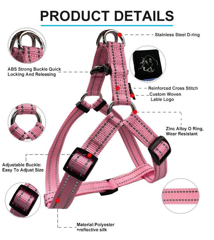Comfort Breathable Soft Pet Harness Nylon Dog Collar Leash and Harness Set