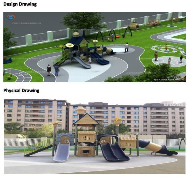 Customized Large Outdoor Playground Children Plastic Slide Popular
