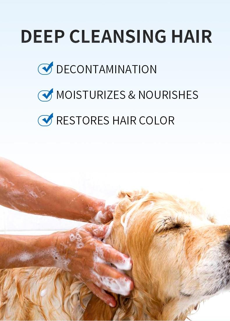 Custom Logo Organic Dog Shampoo Natural Anti Flea Gentle Cleaning Sensitive Pet Shampoo