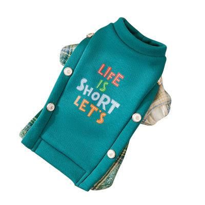 Ropa De Mascotasfleece Polartec Thicken Buttons Design Warm Dog Jacket Coat Costume Winter Dog Clothes
