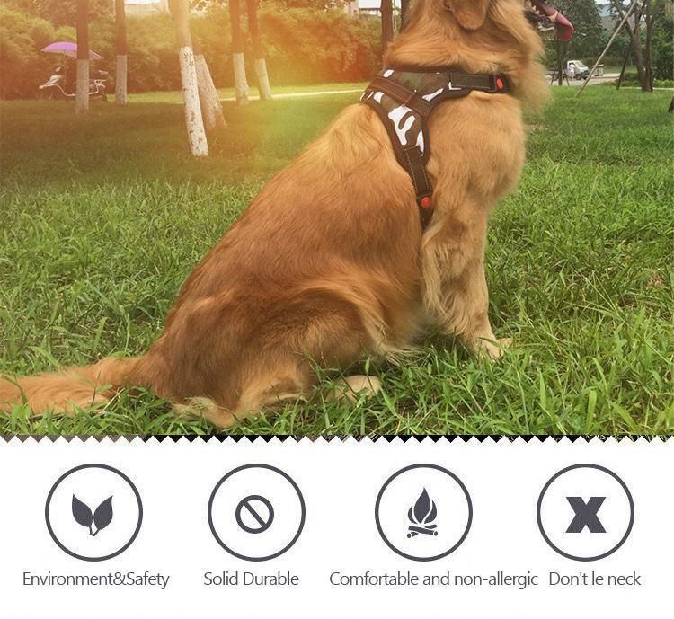 Luxury Anti Pull Front Clothes Reversible Pet Harness, Easy Walk Printing No Pull Reflective Dog Harness//