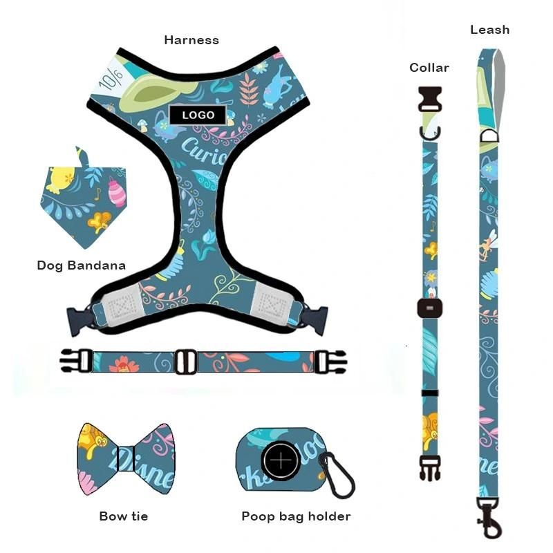 Custom Design 2 in 1 Reversible Dog Harness Neoprene Dog Harness