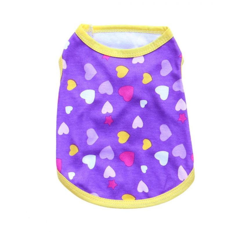 Colorful Love Heart Pattern Pet Shirt Dog Shirt