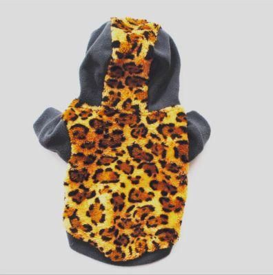 Leopard Color Fleece Dog Coat with Fast Delivery