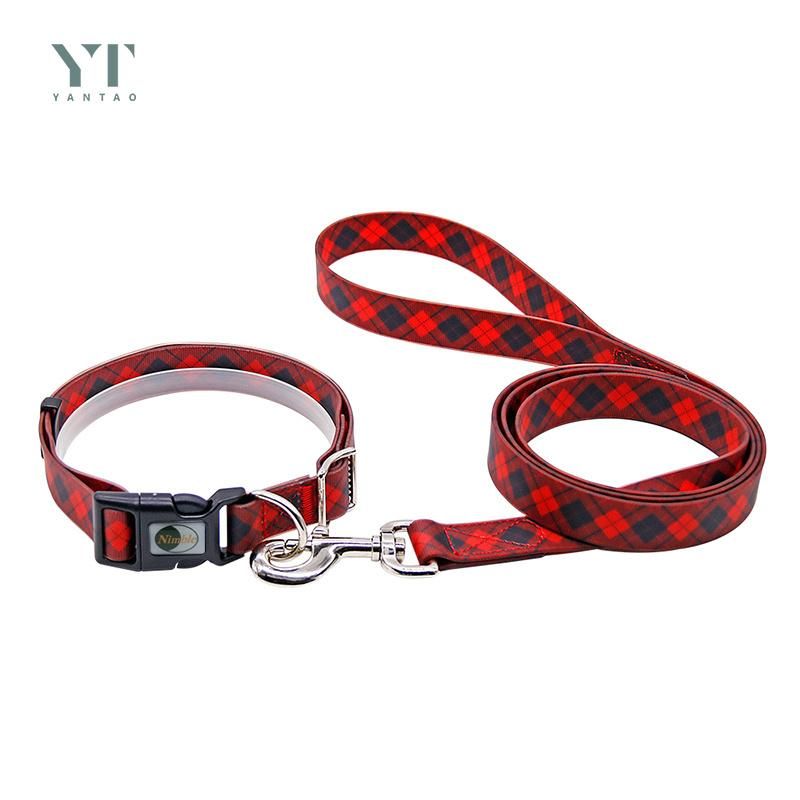 Factory Supplier Custom Pattern Dog Lead Luxury Waterproof TPU Pet Dog Collars for Dog Walking