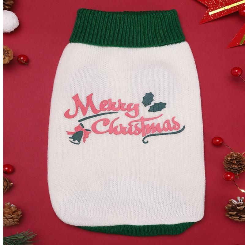 Christmas Holiday Sweater Knitted Acrylic Dog Accessories Apparel Pet Clothes