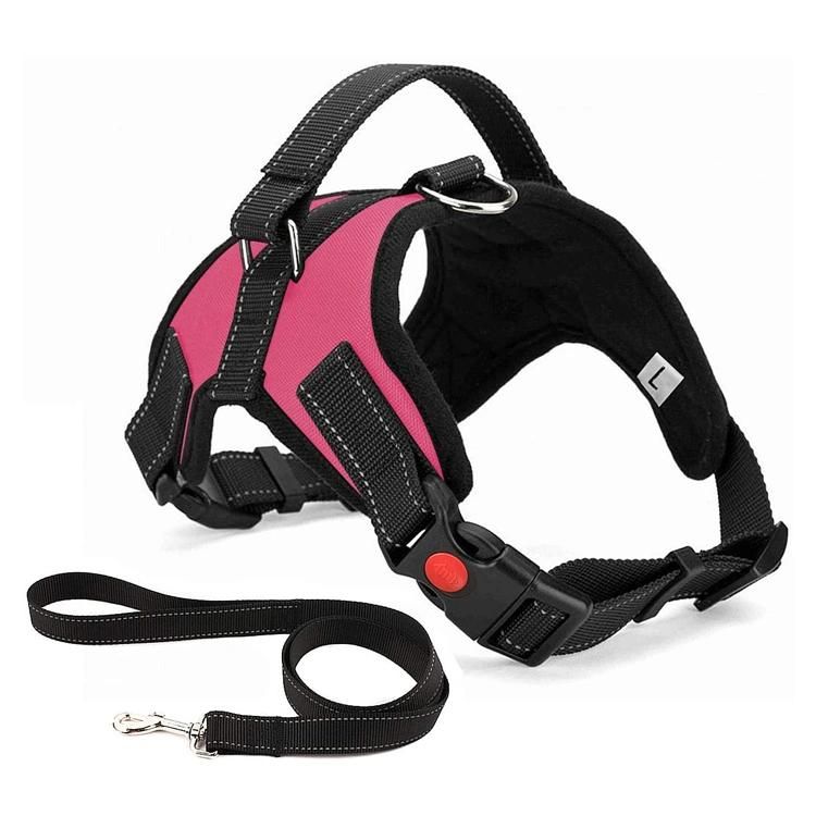 Breathable Soft Mesh Inner Dog Harness Reflective Polyester Dog Leash