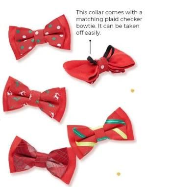 Custom Patterns Polyester Fabric Dog Bow Tie
